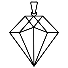 Sleek Diamond Outline Design