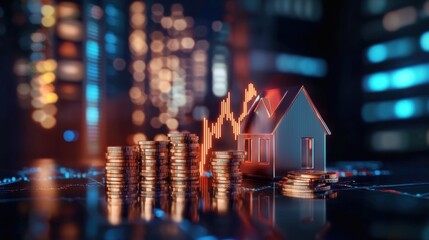 Understanding the relationship between real estate investment and market trends through visual representation of money, housing, and analytics