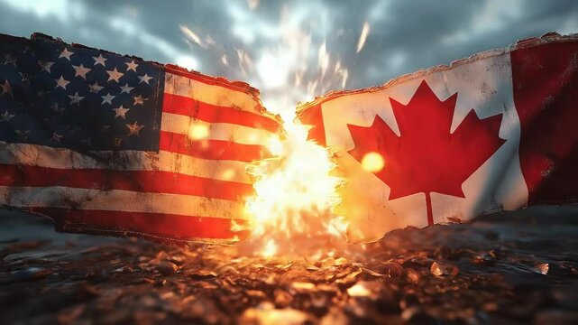 Сonflict between USA and Canada&mdash;trade war, political tension, and rising tariffs