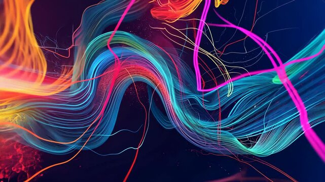 abstract background with colorful lines