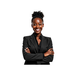 Confident and Successful African American Businesswoman with Arms Crossed
