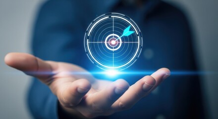 Target Radar Hologram with Goal Arrow UI