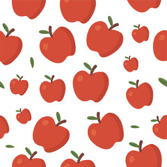Simple seamless apple fruit pattern is easy to use by duplicating the image, suitable for printing on large media or textile printing.