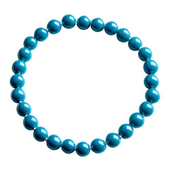Obraz premium blue round frame made of spheres