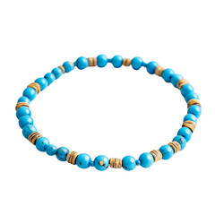 Obraz premium blue beads isolated on white background