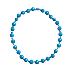 Obraz premium blue beads on a white background