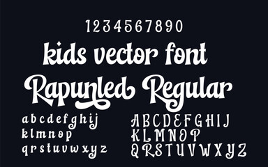 Children's Display Font - "Rapunled Regular" Vector Typeface for Playful Projects