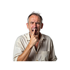Middle-aged Man Experiencing Toothache or Oral Pain