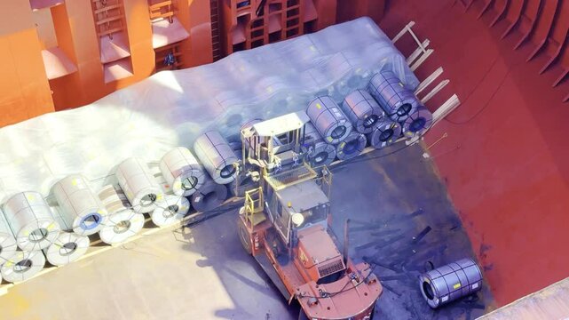 damage cargo rolled steel negligence of stevedores