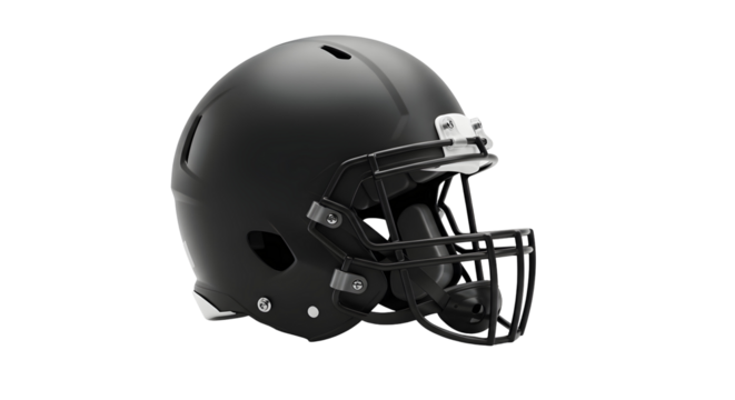 Black football helmet illustration - Powered by Adobe
