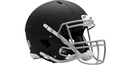 Black football helmet