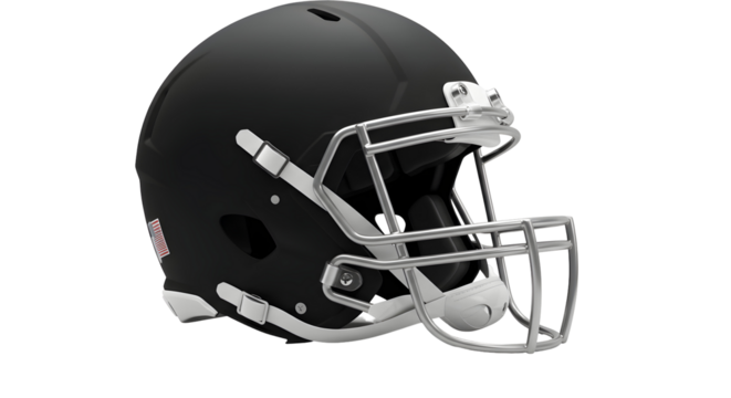 Black football helmet
