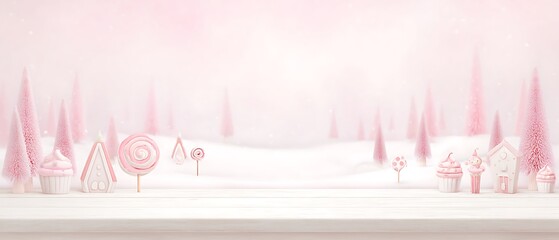 Sweet pastel wonderland holiday display