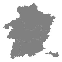 High Quality map of Limburg is a province of Belgium, with borders of the regions