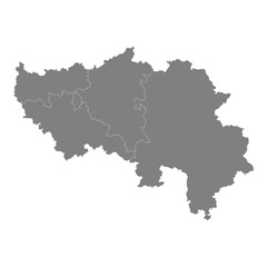 High Quality map of Liege is a province of Belgium, with borders of the regions