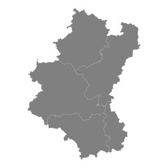 High Quality map of Luxembourg is a province of Belgium, with borders of the regions