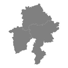 High Quality map of Namur is a province of Belgium, with borders of the regions