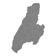 High Quality map of Tolima is a state of Colombia, with borders of the districts