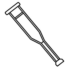 Crutch Device Vector Art