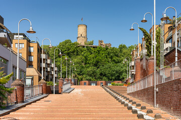 Godesburg und Altstadt Center in Bad Godesberg, Bonn, Nordrhein-Westfalen, Deutschland