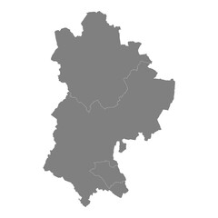 High Quality map of Bedfordshire is a county of England, with borders of the districts