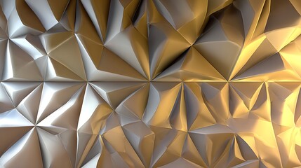 Abstract metallic origami forms unique texture