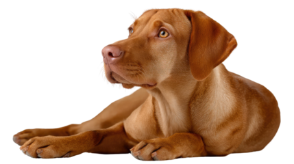 Loyal Companion: A regal and poised dog radiates warmth and attentiveness, its eyes brimming with love, symbolizing the bond of friendship and companionship. 