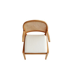 wooden chair isolated on white