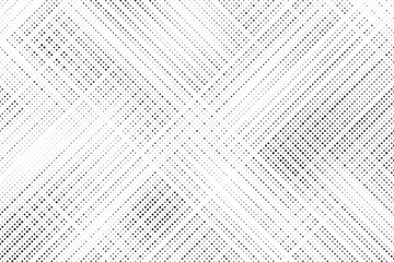 Obraz premium Grunge halftone gradient background. Faded grit noise texture. White and black sand wallpaper. Retro pixelated backdrop. Anime or manga style comic overlay. Vector graphic design textured template