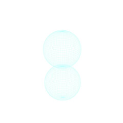 電子軌道の3dCG素材　ワイヤーフレーム