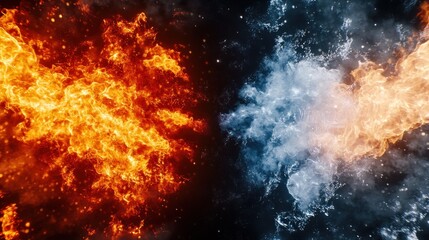Fototapeta premium Fire and ice abstract design