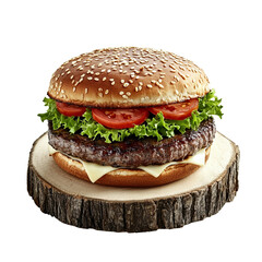 hamburger on a white background