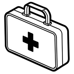 Flat First Aid Box Vector