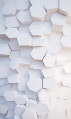Abstract white honeycomb tile background texture