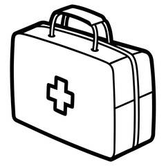 Flat First Aid Box Vector