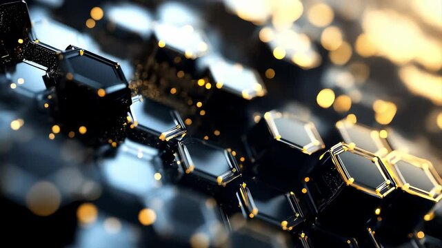 Abstract technology hexagonal data network background video