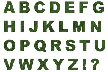 アルファベット 1 大文字 緑土のテクスチャー