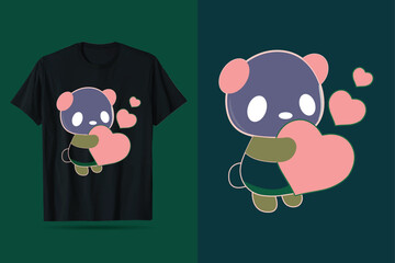 panda vector t-shirt design