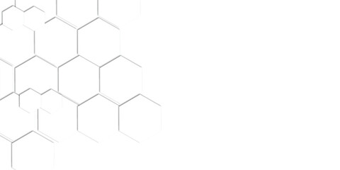 Abstract technology white geometric hexagon on transparent concept design honeycomb shape vector. 