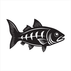 basa sea fish vector illustration
