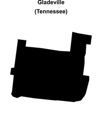 Gladeville (Tennessee) blank outline map