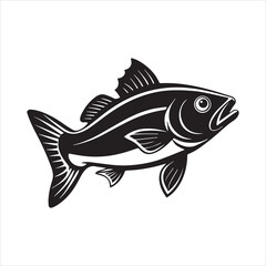 Fototapeta premium basa sea fish vector illustration