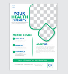 Medical   flyer  design creative and modern layout template.