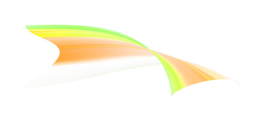 Abstract Orange Green White Swirling Wave Design, Modern Artistic Background Illustration