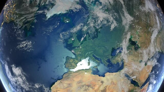 Zoom to Cities from Space United Kingdom Belfast