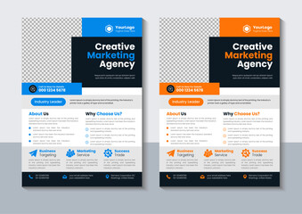 Modern Business Flyer Design Template, Annual Report, Marketing, layout, Vector Illustrator