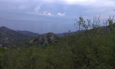 mountains in the morning