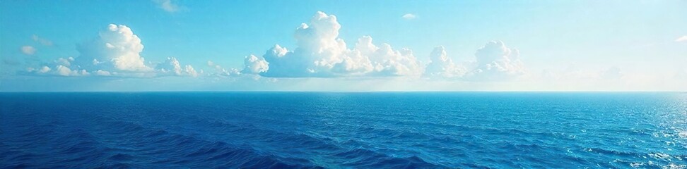 Obraz premium Breathtaking Ocean Horizon Earths Curvature at Sunrise, Vast Seascape, Travel Photography