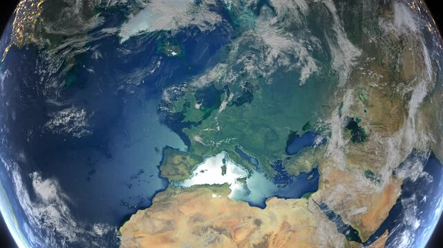 Zoom to Cities from Space United Kingdom Doncaster