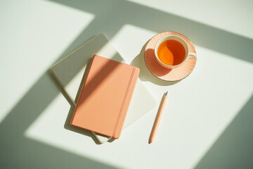 Peach & Paper A Calm Workspace in Pastel Tones